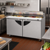 Thumbnail image #2 for Turbo Air Super Deluxe 60 1/4-Inch 2-Section Sandwich/Salad Prep Table with Clear Lid, 16-Pan, 16 Cu. Ft.
