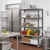 Thumbnail image #2 for Cambro Camshelving Elements XTRA 4-Tier Stationary Add-On Solid Polymer Shelving Unit, 24W x 24D x 72H, Speckled Gray