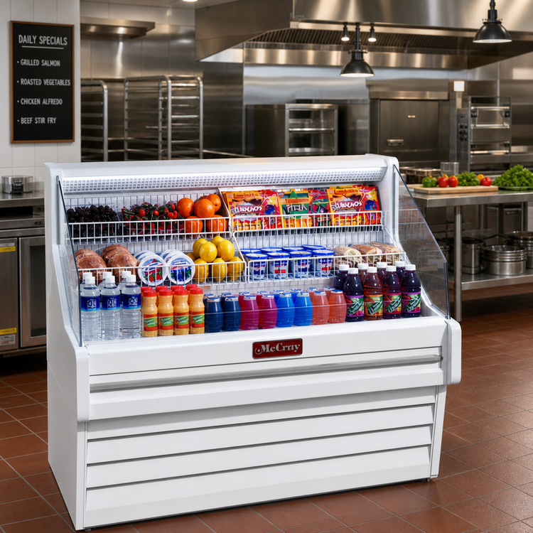 Product image #2 for Howard-McCray Ovation Series 75-Inch Self-Contained Horizontal Open Merchandiser, 44-Inch High, with LED Lighting