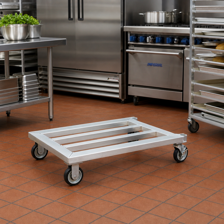 Product image #3 for New Age Mobile Aluminum Dunnage Rack, 31-3/4"W x 20"D, 1000-Lb Capacity