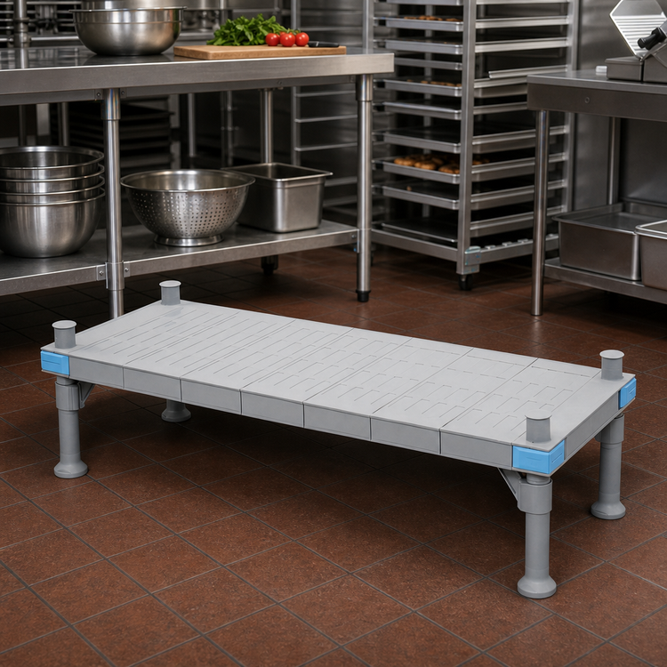 Product image #2 for Quantum Millenia Solid Top Polymer Platform Rack, 48 W x 18 D x 14 H, Gray