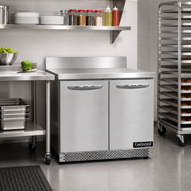 Product image #2 for Continental Refrigerator 36-Inch Front-Breathing Worktop Freezer with 2 Solid Doors and 10.3 Cu. Ft. Capacity