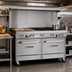Thumbnail image #2 for Southbend Ultimate 60-Inch Gas Restaurant Range with 2 Open Burners, 48-Inch Griddle, and 2 Standard Ovens