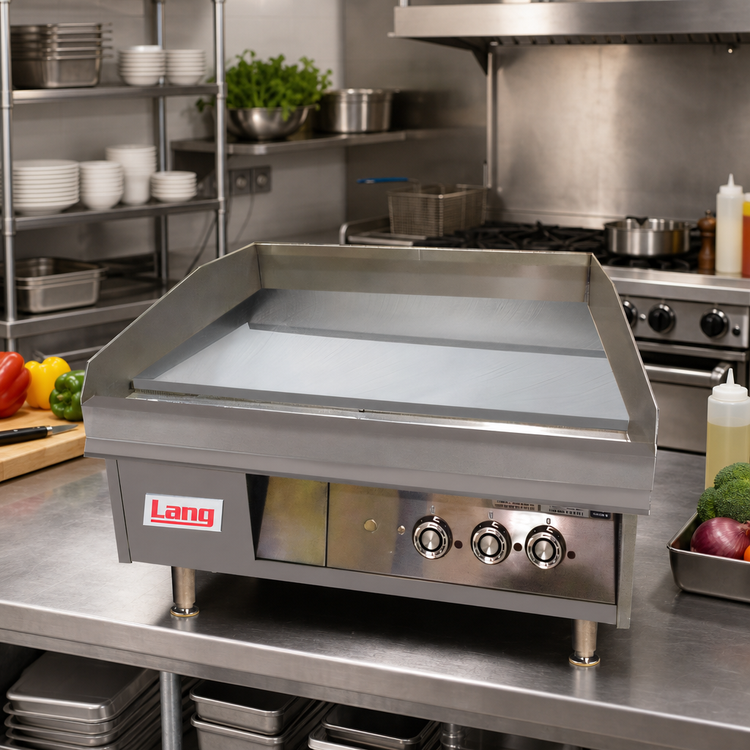 Product image #2 for Lang LG Series Heavy-Duty 48-Inch Electric Countertop Griddle with Polished Steel Plate