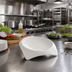 Thumbnail image #3 for Ardesia Carzola 7-3/4-Inch Square Porcelain Pasta Bowl, 10 oz, Bright White