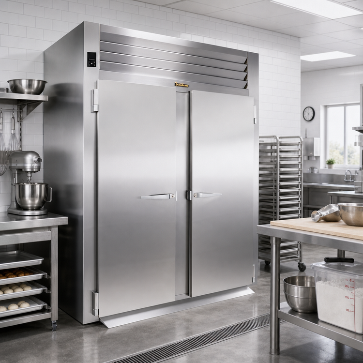 Product image #2 for Traulsen Spec-Line RIF232LUT-FHS Two-Section Roll-In Freezer for 66 Inch High Racks
