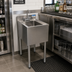 Thumbnail image #2 for BK Resources 1-Compartment Underbar Dump Sink with Faucet, 10 x 14 x 6 Bowl, 14-1/2 Inch W x 18-1/4 Inch D x 32-1/2 Inch H
