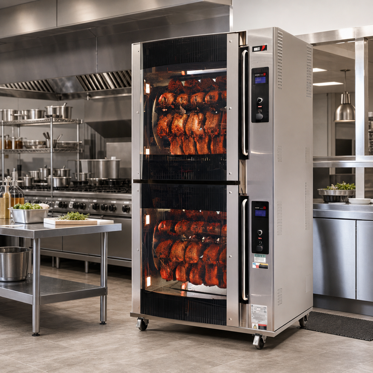 Product image #2 for BKI VGG-16-F-PT Double-Deck Pass-Through Electric Rotisserie Oven
