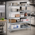 Thumbnail image #3 for Eagle Group Quik-Set 48 Inch x 24 Inch Louvered Solid Shelf, Galvanized Steel, Gray Epoxy Finish