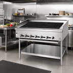 Thumbnail image #2 for Jade Range (Middleby) Supreme JB-72-F 72-Inch Floor Model Gas Radiant Charbroiler with Cast Iron Grates and Stainless Steel Construction