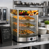 Thumbnail image #2 for Omcan 3-Tier Self-Service Countertop Hot Food Display Case with Temperature Control, 850W, 110V