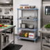 Thumbnail image #2 for Quantum Millenia 4-Shelf Stationary Starter Louvered Polymer Shelving Unit, 30