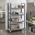 Thumbnail image #2 for Cambro Camshelving Elements XTRA 4-Tier Stationary Starter Unit, 18 x 72 x 64 Inches, Vented, Speckled Gray