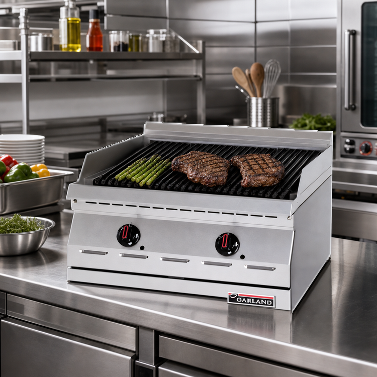 Product image #2 for Garland Designer Series 30-Inch Countertop Gas Charbroiler with Cast Iron Radiants and Flame-Failure Protection