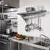Thumbnail image #2 for Advance Tabco Special Value Series 36-Inch Wall-Mounted Stainless Steel Shelf with Pot Rack