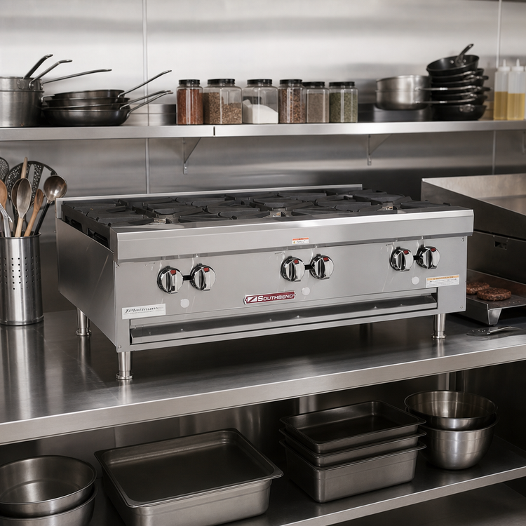 Product image #2 for Southbend HDO-48 48-Inch Gas Countertop Hot Plate with 8 Open Burners