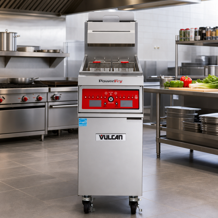 Product image #3 for Vulcan PowerFry5 High-Efficiency Freestanding Gas Fryer, 65-70 lb Capacity, 21 Inch Wide, Stainless Steel