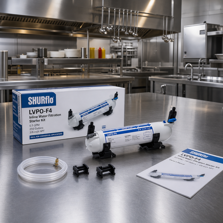 Product image #2 for ShurFlo LVPO-F4 Inline Water Filtration Starter Kit, 0.5 GPM, 250 Gallons, 3/8-Inch NPT