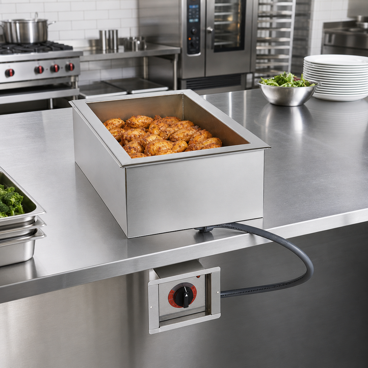 Product image #2 for Alto-Shaam Halo Heat Waterless Drop-In Electric Hot Food Well, 1 Full-Size Pan Capacity, Stainless Steel