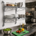 Thumbnail image #2 for Quantum Cantilever Double-Shelf Wall-Mount Wire Shelving Unit, 30 x 21 Inches, Gray Epoxy