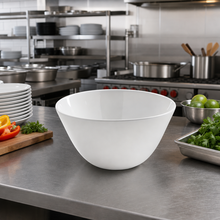 Product image #2 for American Metalcraft Crave Collection 40 oz. Round Coupe Melamine Bowl, Cloud