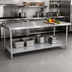 Thumbnail image #2 for John Boos Stainless Steel Lower Shelf (Dunnage Undershelf) for TC & GMT Series Tables, 108 x 36 Inches, All-Welded