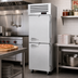 Thumbnail image #2 for Turbo Air PRO Series Pass-Thru Heated Pizza Holding Cabinet, 1-Section, 27 Cu. Ft., Solid Front and Glass Rear Half Doors