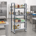 Thumbnail image #2 for Cambro Camshelving Elements XTRA 4-Tier Solid Stationary Starter Shelving Unit, 24 x 36 x 64 Inches, Speckled Gray