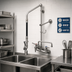 Thumbnail image #2 for T&S Brass EasyInstall Wall-Mount Pre-Rinse Unit with Add-On Faucet, 12
