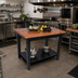 Thumbnail image #2 for John Boos Rouge et Noir Le Classique 48-Inch x 25-Inch American Cherry Island Work Table with Undershelf