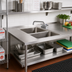 Thumbnail image #2 for Advance Tabco TA-11E-2 Built-In Double Bowl Sink Top with 24