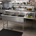 Thumbnail image #2 for John Boos Pro-Bowl 3-Compartment Platter Sink with Right Drainboard, 84-3/16 Inches Wide