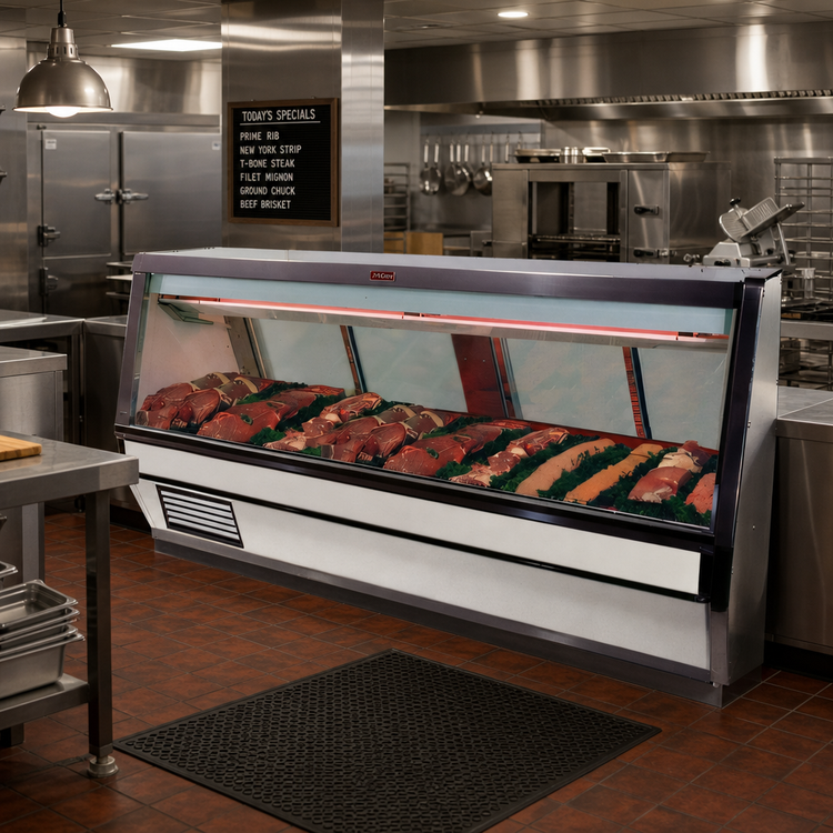 Product image #2 for Howard-McCray 40E Series Remote Red Meat Service Case, 52-1/2" W, Endless Design, Straight Glass, LED