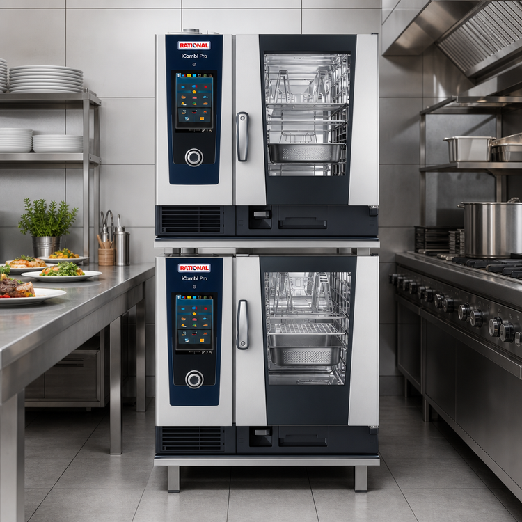 Product image #2 for RATIONAL iCombi Pro Double Stack 6-Half Size Natural Gas Combi Ovens with AutoDose