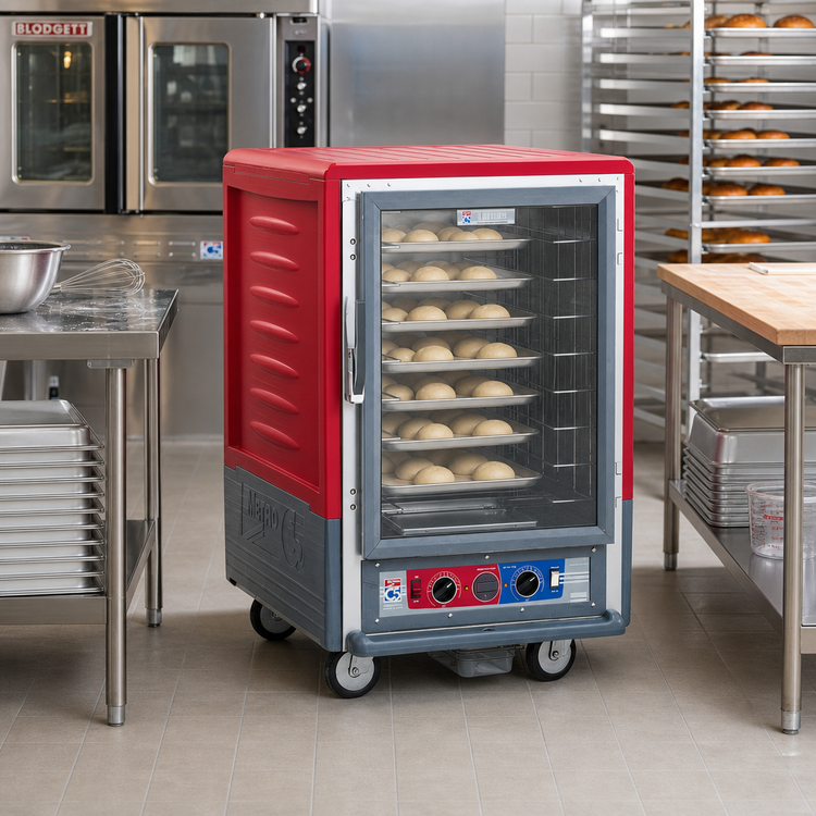 Product image #2 for Metro C5 3 Series Half-Height Mobile Heated Holding and Proofing Cabinet with Clear Polycarbonate Door, 17-Pan, 120V