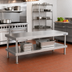 Thumbnail image #2 for Vulcan Stainless Steel Equipment Stand with Undershelf and Flanged Feet, 73 Inches Wide