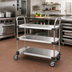 Thumbnail image #2 for Metro Super Erecta MW206 Standard Duty Stainless Steel Bus Cart, 3 Solid Shelves, 36 x 21 Inches
