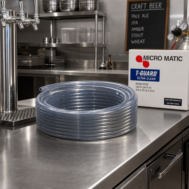 Product image #3 for Micro Matic T-Guard Ultra Clear Beer Hose Spool, 100 Ft x 3/8 In ID