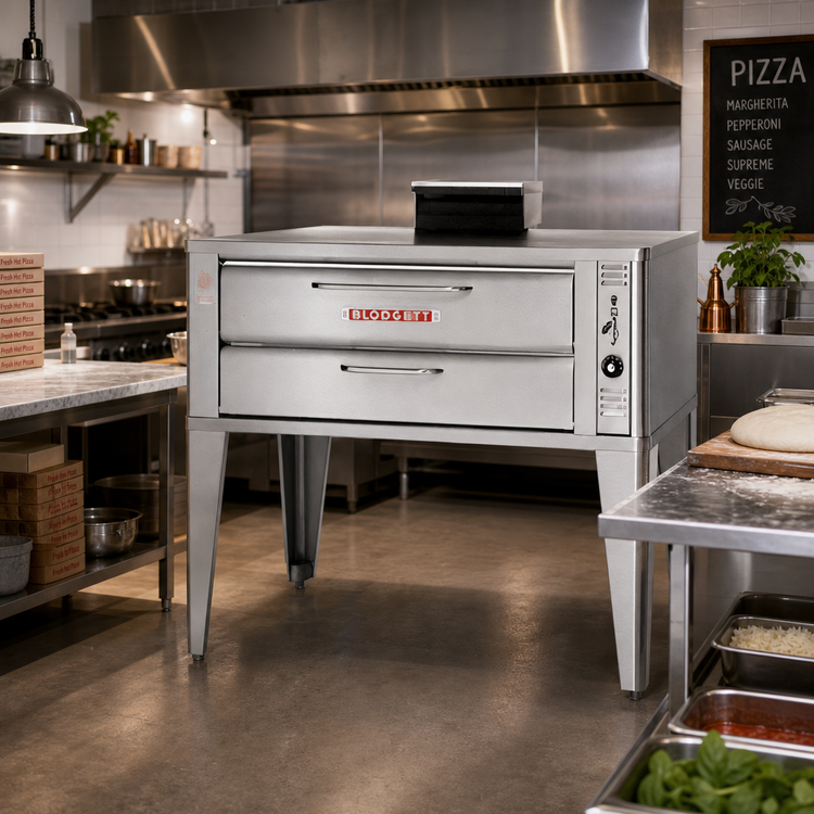 Product image #2 for Blodgett 911P DOUBLE Double-Section Gas Deck Pizza Oven with 33" x 22" Deck Interior