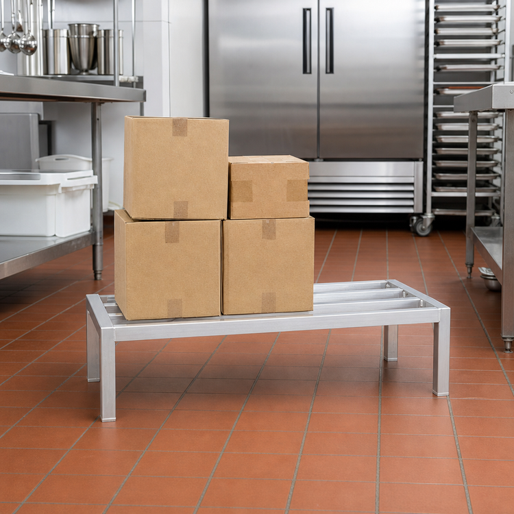 Product image #2 for New Age Heavy-Duty Aluminum Dunnage Rack, 24 x 24 x 8 Inches, 3,000-Lb. Capacity