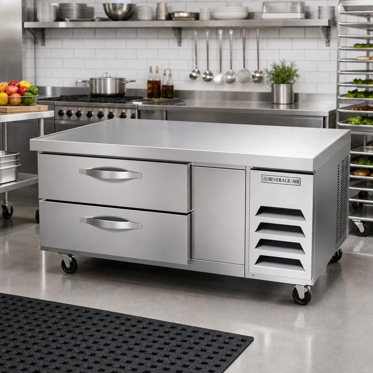 Product image #2 for Beverage-Air One-Section 52-Inch Worktop Cook Stand Freezer with 2 Drawers