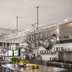Thumbnail image #2 for John Boos Ceiling-Mounted Stainless Steel Double-Bar Pot Rack with 20 Double Hooks