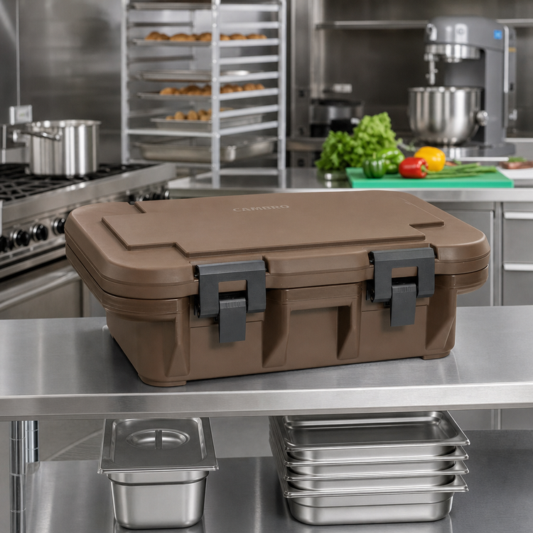 Product image #3 for Cambro S-Series Ultra Pan Carrier Top-Loading Insulated Food Pan Carrier, Dark Brown, Holds 1 GN Full-Size or Fractional Pan