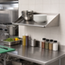 Thumbnail image #2 for Solid Slanted Rack Shelf, Wall-Mounted, 21 Inch W x 22-1/2 Inch D, Stainless Steel