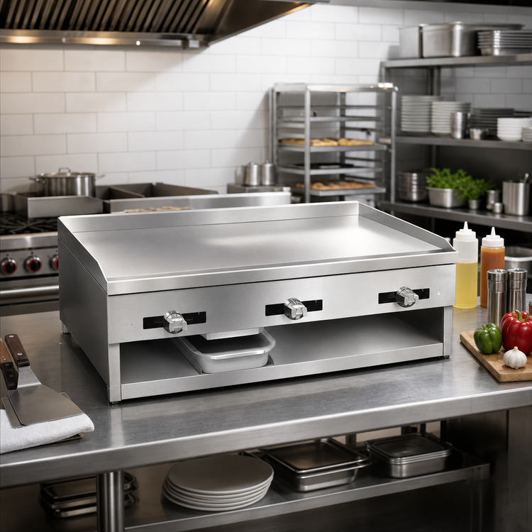 Product image #2 for Comstock-Castle 48-Inch Gas Countertop Griddle with 1/2-Inch Thick Plate
