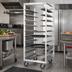 Thumbnail image #2 for Metro Mobile Pass-Thru Aluminum Oval Tray Rack, 10-Tray Capacity, 27 x 29 x 70-1/4 Inches
