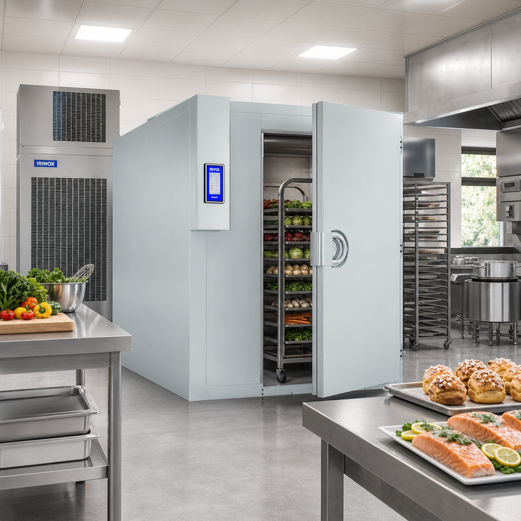 Product image #2 for Irinox MultiFresh MF 500.2 2T Pass-Thru Roll-In Blast Chiller/Shock Freezer with Remote Air-Cooled Condensing Unit