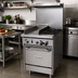 Thumbnail image #2 for Garland GFE Starfire Pro 24-Inch Gas Restaurant Range with 2 Open Burners, 12-Inch Thermostatic Griddle and Space Saver Oven
