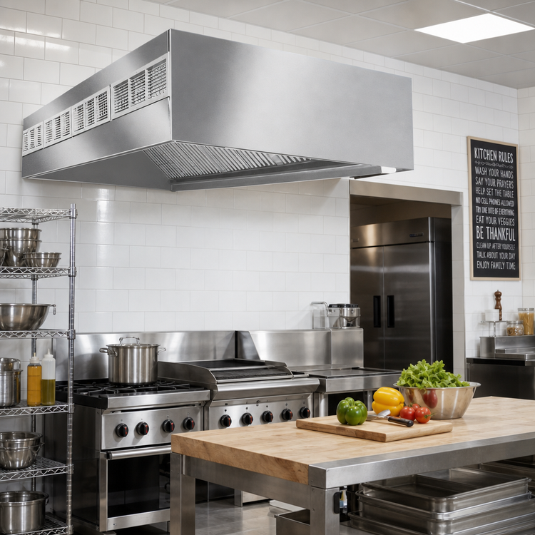 Product image #2 for Eagle Group SpecAir HEF96-54 54" Wall Type Front Discharge Make-Up Air Exhaust Hood