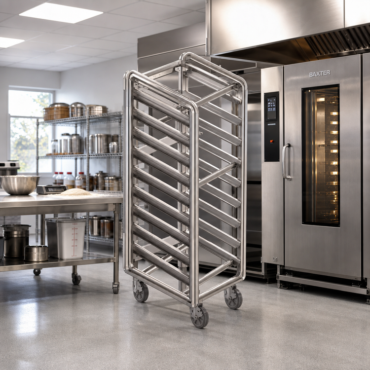 Product image #2 for Baxter Stainless Steel Single Side-Load Rack for Double Rack Oven, 15 Slides